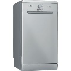 Indesit Slimline DF9E 1B10 S UK Freestanding Dishwasher - Silver